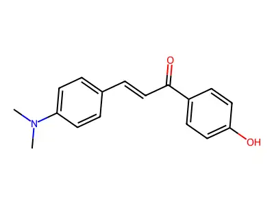 3-[4-(Dimethylamino)phenyl]-1-(4-hydroxyphenyl)prop-2-en-1-one structure