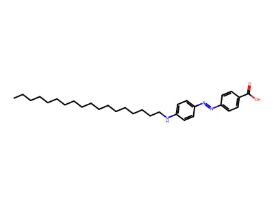 4-{(E)-[4-(octadecylamino)phenyl]diazenyl}benzoic acid structure