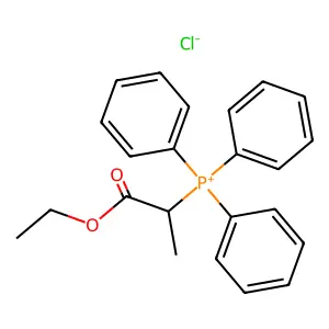 (2-Ethoxy-1-methyl-2-oxoethyl)triphenylphosphonium chloride structure