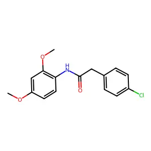 2-(4-chlorophenyl)-N-(2,4-dimethoxyphenyl)acetamide structure