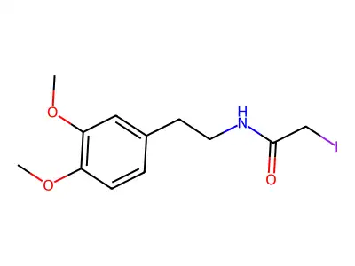 N-(3,4-dimethoxyphenethyl)-2-iodoacetamide structure