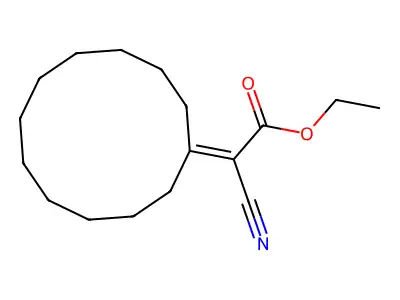 Ethyl cyano(cyclododecylidene)acetate structure