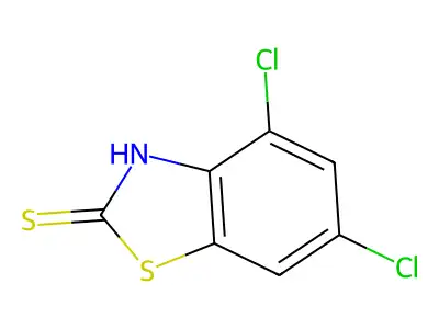 4,6-dichloro-3H-1,3-benzothiazole-2-thione structure