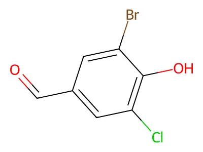 3-Bromo-5-chloro-4-hydroxybenzaldehyde structure