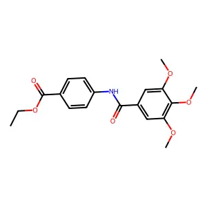 Benzoic acid, p-(3,4,5-trimethoxybenzamido)-, ethyl ester structure