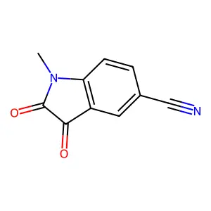 1-Methyl-2,3-dioxo-2,3-dihydro-1H-indole-5-carbonitrile structure
