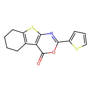 2-Thiophen-2-yl-5,6,7,8-tetrahydro-[1]benzothiolo[2,3-d][1,3]oxazin-4-one structure