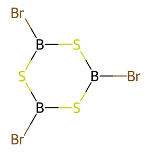 Cyclo-1,3,5-trithia-2,4,6-triborane, 2,4,6-tribromo- structure