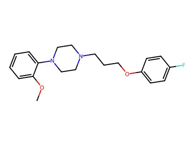 1-[3-(4-Fluorophenoxy)propyl]-4-(2-methoxyphenyl)piperazine structure