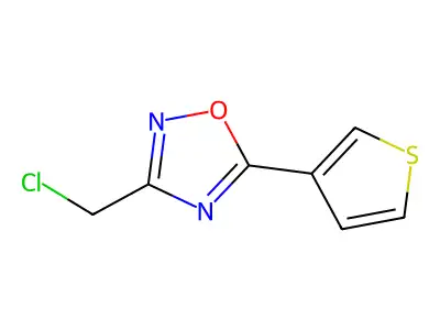 3-(Chloromethyl)-5-(thiophen-3-yl)-1,2,4-oxadiazole structure