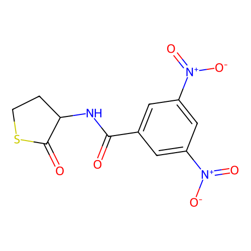 3,5-dinitro-N-(2-oxothiolan-3-yl)benzamide structure