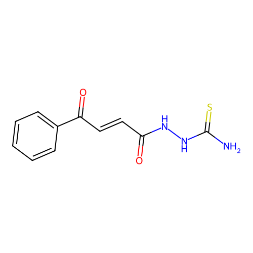 Acrylic acid, 3-benzoyl-, 3-(thiosemicarbazone) structure