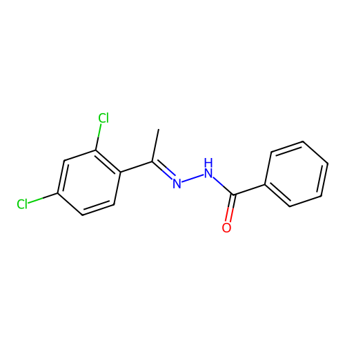 N'-[(1E)-1-(2,4-dichlorophenyl)ethylidene]benzohydrazide structure