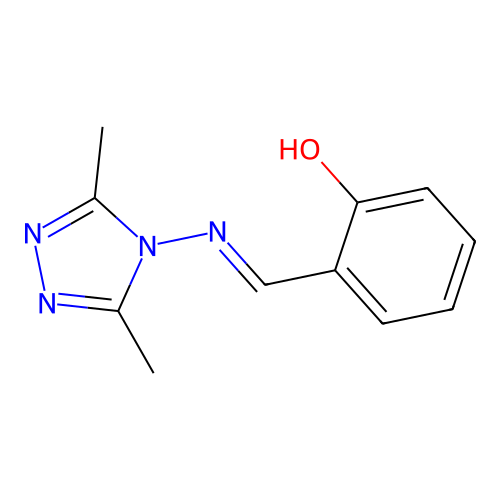 2-[(3,5-Dimethyl-1,2,4-triazol-4-yl)iminomethyl]phenol structure