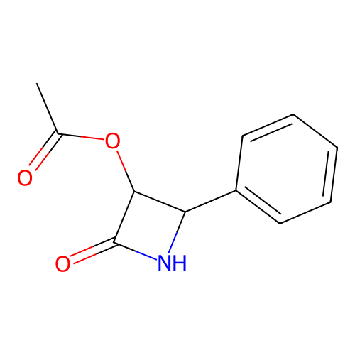3-(Acetyloxy)-4-phenyl-2-azetidinone structure