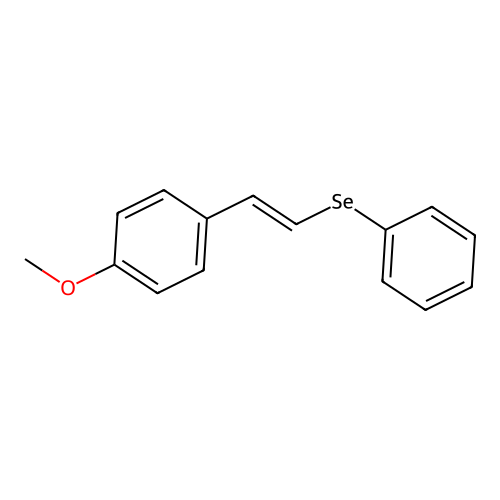 4-Methoxystyrylphenyl selenide structure