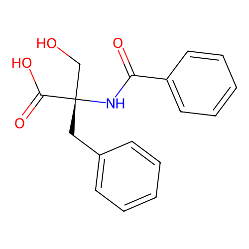 (S)-2-Benzamido-2-benzyl-3-hydroxypropanoic acid structure