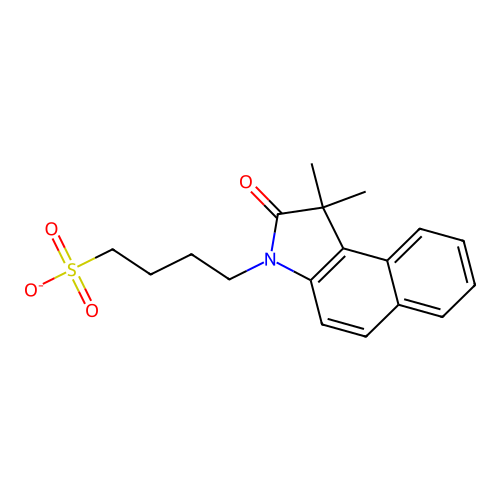 4-(1,1-Dimethyl-2-oxobenzo[e]indol-3-yl)butane-1-sulfonate structure
