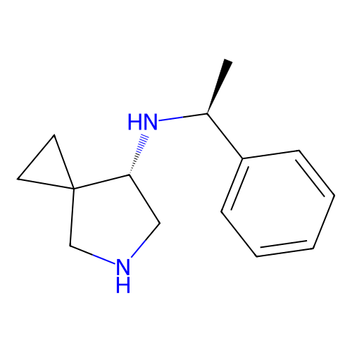 (S)-7-[(S)-1-Phenylethyl]amino-5-azaspiro[2.4]heptane structure