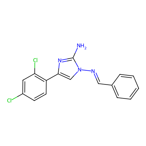 4-(2,4-dichlorophenyl)-N~1~-[(E)-phenylmethylidene]-1H-imidazole-1,2-diamine structure