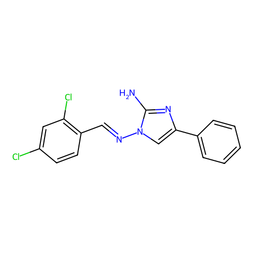 N~1~-[(E)-(2,4-dichlorophenyl)methylidene]-4-phenyl-1H-imidazole-1,2-diamine structure
