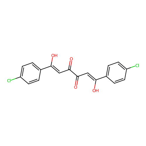 1,6-Bis(4-chlorophenyl)-1,6-dihydroxyhexa-1,5-diene-3,4-dione structure