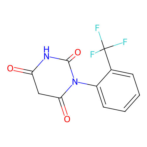 1-[2-(Trifluoromethyl)phenyl]-1,3-diazinane-2,4,6-trione structure