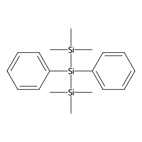 Trisilane, 1,1,1,3,3,3-hexamethyl-2,2-diphenyl- structure