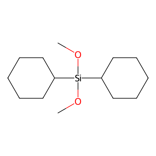 Dicyclohexyldimethoxysilane structure