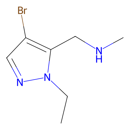 (4-Bromo-2-ethyl-2h-pyrazol-3-ylmethyl)-methyl-amine structure