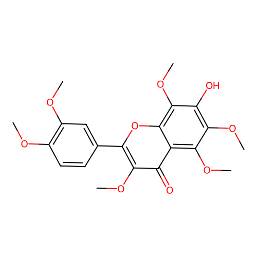 7-Hydroxy-3,3',4',5,6,8-hexamethoxyflavone structure