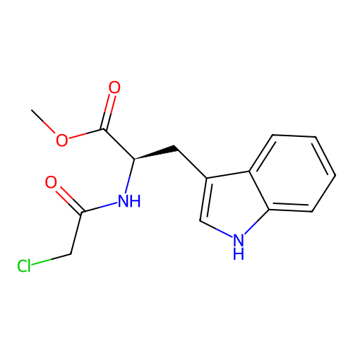 (R)-Methyl 2-(2-chloroacetamido)-3-(1H-indol-3-yl)propanoate structure