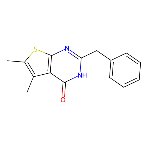 2-benzyl-5,6-dimethylthieno[2,3-d]pyrimidin-4(3H)-one structure