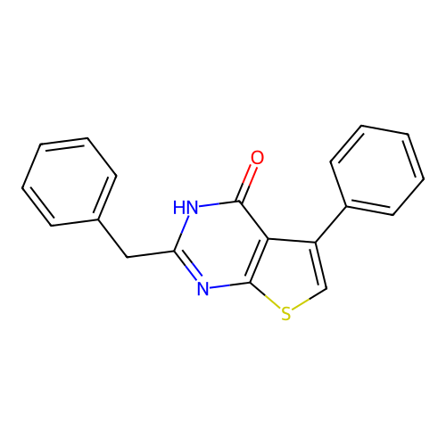 2-benzyl-5-phenylthieno[2,3-d]pyrimidin-4(3H)-one structure