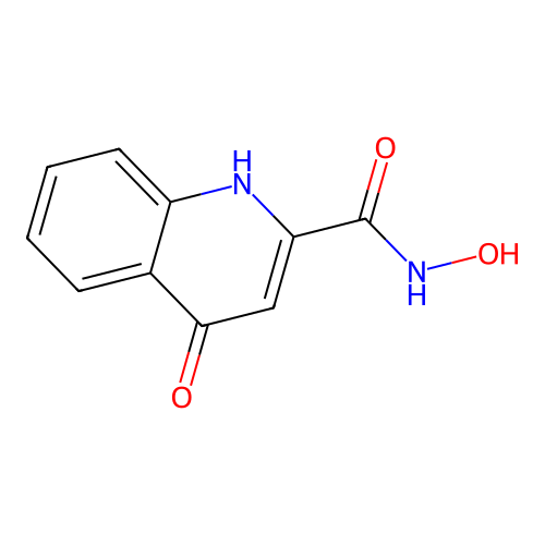 4-Hydroxyquinoline-2-carbohydroxamic acid structure