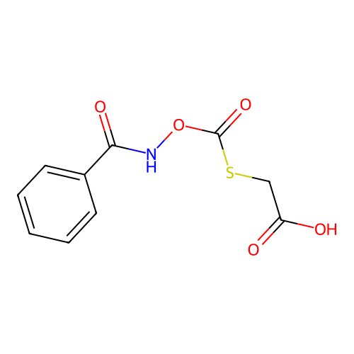 2-Benzamidooxycarbonylsulfanylacetic acid structure