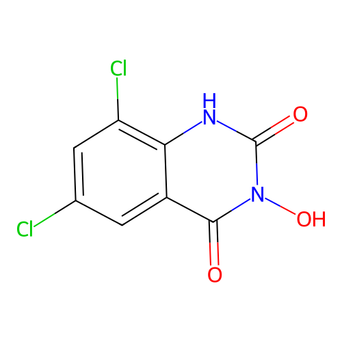 6,8-dichloro-3-hydroxy-1H-quinazoline-2,4-dione structure