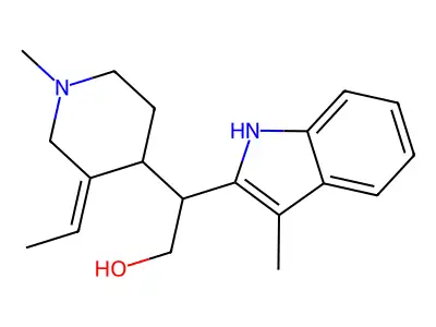 1H-Indole-2-ethanol, beta-(3-ethylidene-1-methyl-4-piperidinyl)-3-methyl- structure