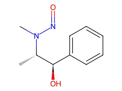 N-[(1R,2S)-1-hydroxy-1-phenylpropan-2-yl]-N-methylnitrous amide structure
