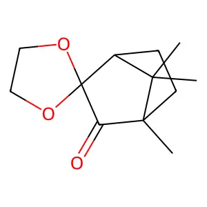Spiro[bicyclo[2.2.1]heptane-2,2'-[1,3]dioxolan]-3-one, 4,7,7-trimethyl- structure