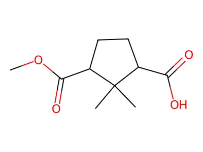 3-(Methoxycarbonyl)-2,2-dimethylcyclopentane-1-carboxylic acid structure