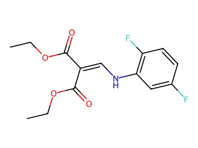 Diethyl 2-[(2,5-difluoroanilino)methylene]malonate structure