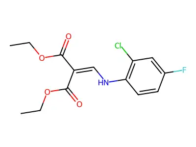 Diethyl 2-[(2-chloro-4-fluoroanilino)methylene]malonate structure