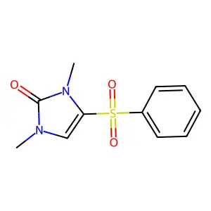 1,3-dimethyl-4-(phenylsulfonyl)-1,3-dihydro-2H-imidazol-2-one structure