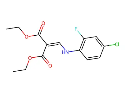 Diethyl 2-[(4-chloro-2-fluoroanilino)methylene]malonate structure
