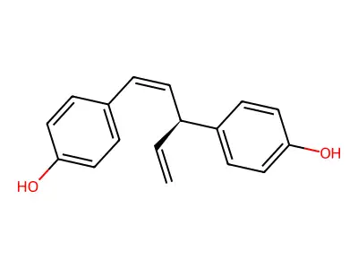 4-[(3S)-3-(4-Hydroxyphenyl)penta-1,4-dienyl]phenol structure
