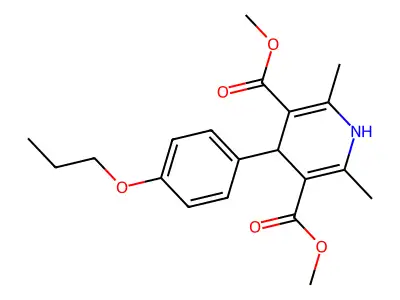 Dimethyl 2,6-dimethyl-4-(4-propoxyphenyl)-1,4-dihydropyridine-3,5-dicarboxylate structure