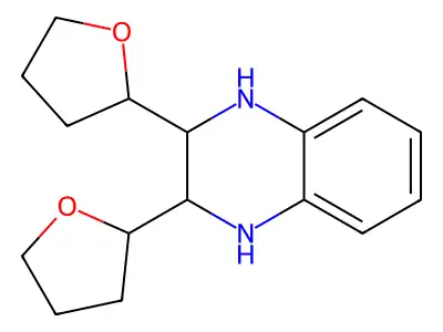 2,3-Bis(oxolan-2-yl)-1,2,3,4-tetrahydroquinoxaline structure