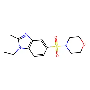 Morpholine, 4-[(1-ethyl-2-methyl-1H-benzimidazol-5-yl)sulfonyl]- structure