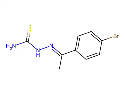 (2E)-2-[1-(4-bromophenyl)ethylidene]hydrazinecarbothioamide structure